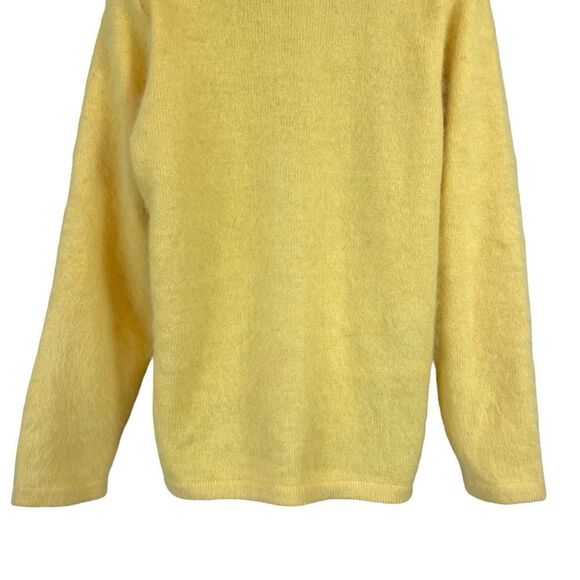 Venesha, High Quality Angora Yellow Cardigan Sweater - Picture 14 of 16